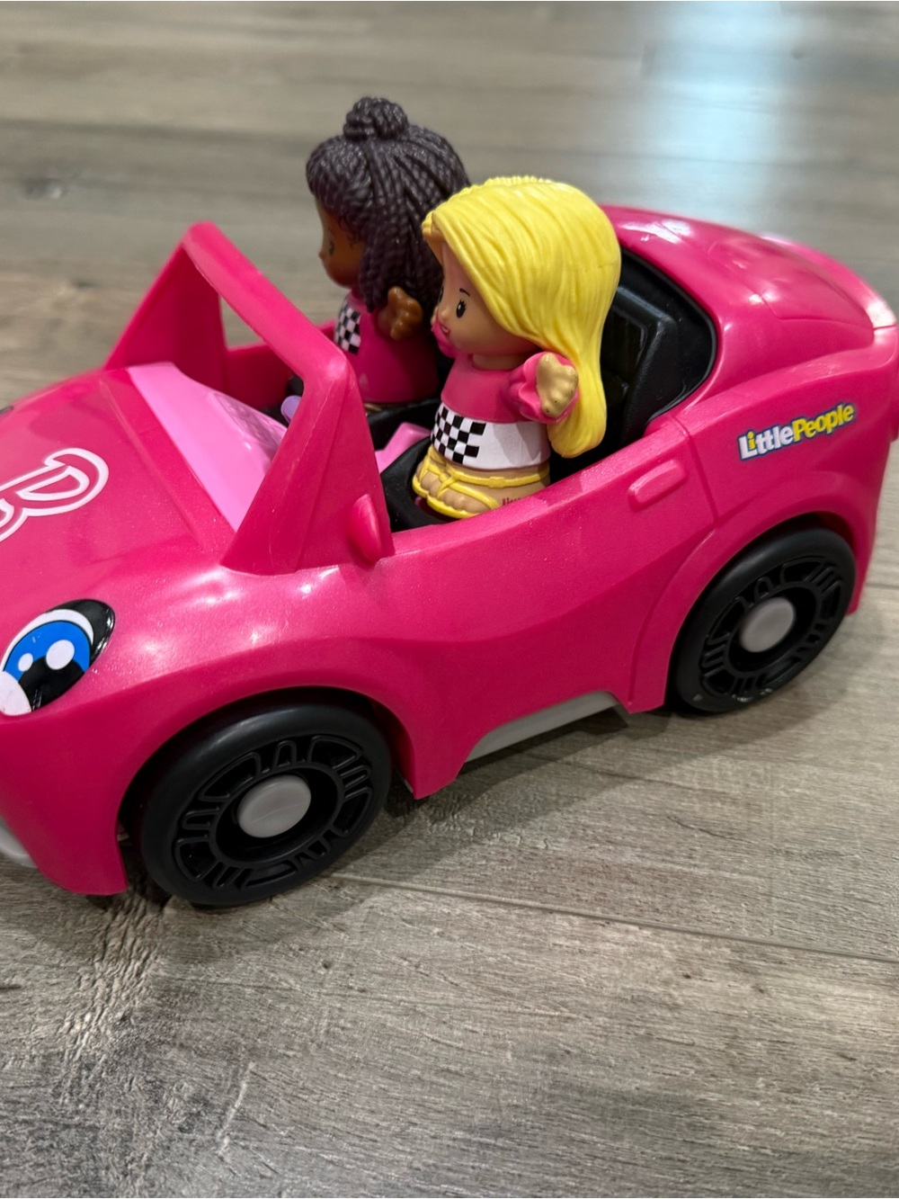 Fisher-Price Little People Pink Convertible Car with Two Figures